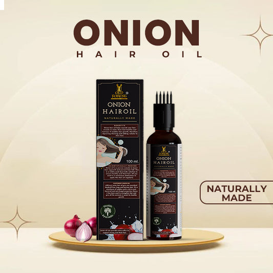 Onion Hair Oil – Ayurvedic Solution for Strong, Thick & Shiny Hair.