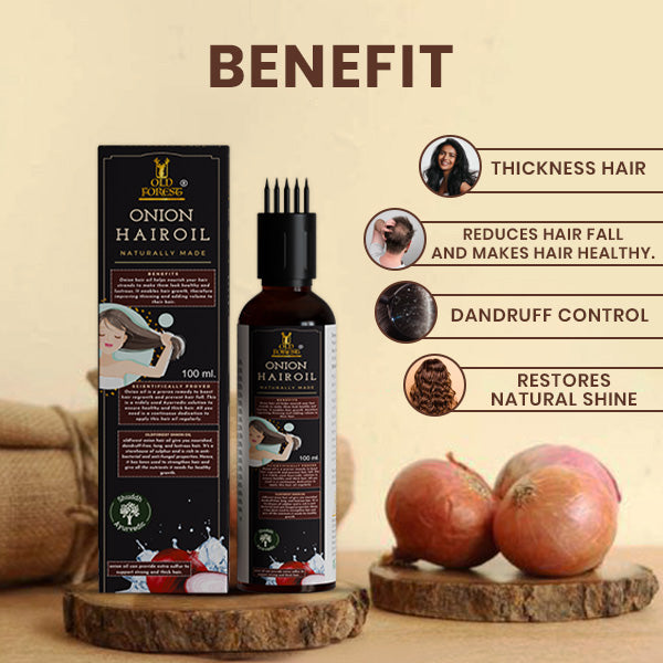 Onion Hair Oil – Ayurvedic Solution for Strong, Thick & Shiny Hair.