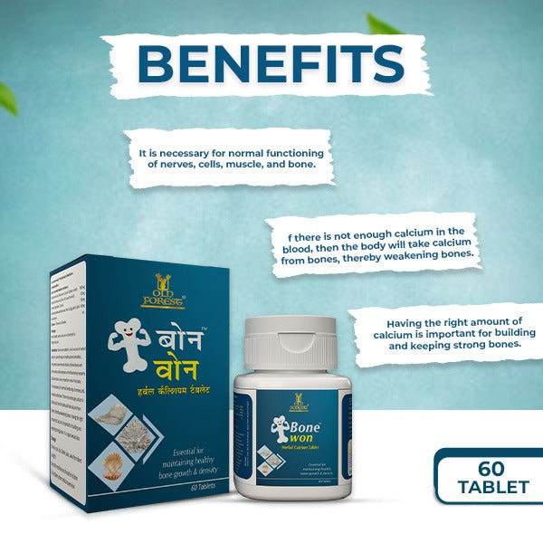 Bone Won – Natural Calcium Supplement for Strong & Healthy Bones