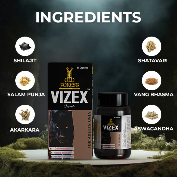 Vizex Capsules – Boost Confidence, Power & Drive – Old Forest Ayurved