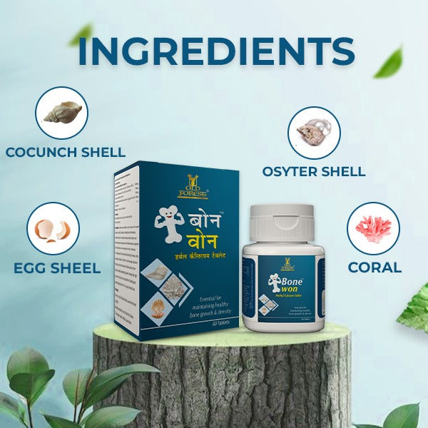 Bone Won – Natural Calcium Supplement for Strong & Healthy Bones