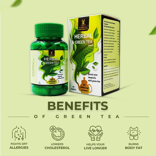Herbal Green Tea Tablets – Natural Detox & Metabolism Booster